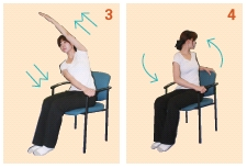 3. 옆구리 늘리기 4. 몸통 뒤로 돌리기등 허리통증 방지운동의 예시