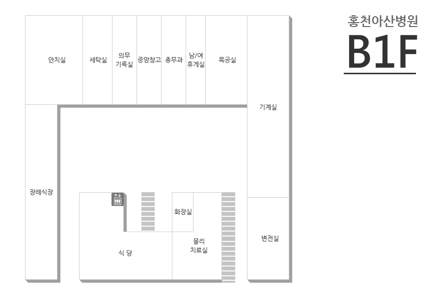 홍천아산병원 지하1층 둘러보기 입니다.
