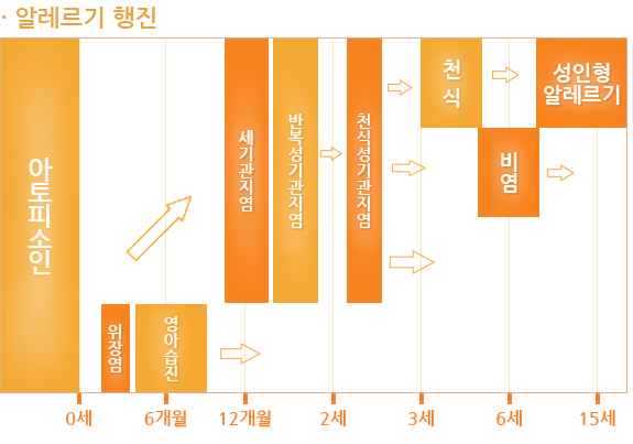 1. 아토피피부염의 예후: 알레르기 행진 이미지