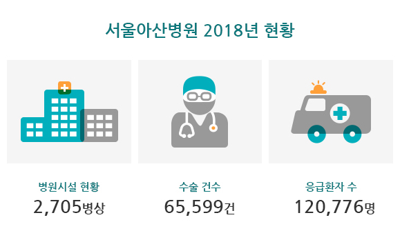 서울아산병원 2018년 현황
